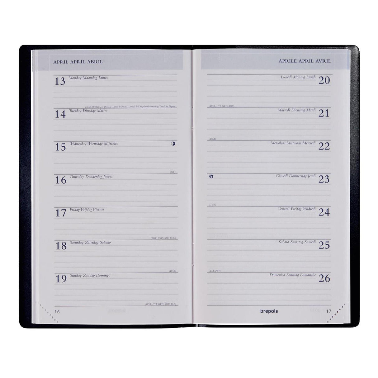 Agenda Brepols breplan genova black 2026