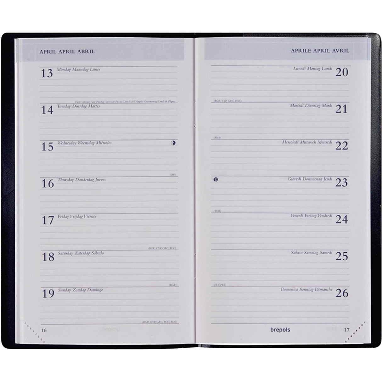 Agenda Brepols breplan genova black 2026