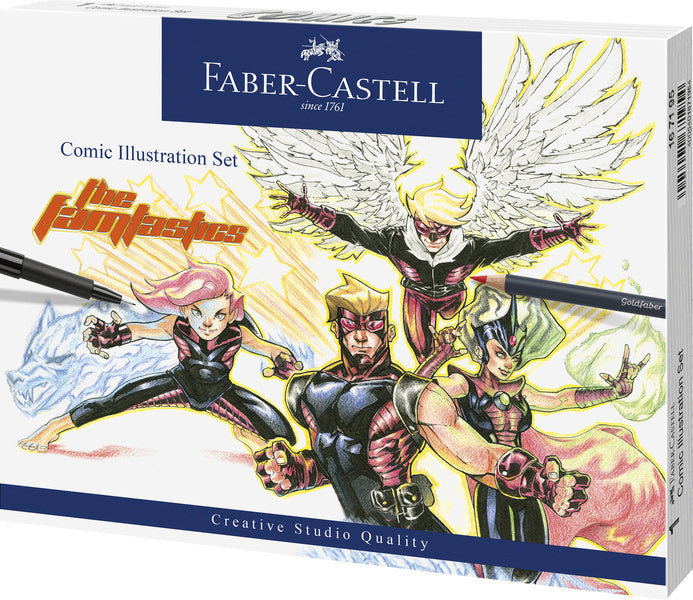 Faber Castell FC-167195 Penna da disegno Faber-Castell Pitt Artist Pen Set di illustrazioni di fumetti