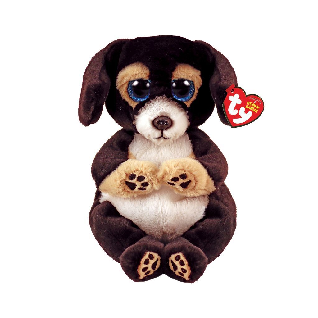 Ty beanie babies pance ranger cane nero, 15 cm