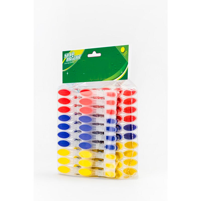Prendedores de roupa Starbright soft grip 40 unidades