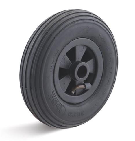 Torwegge luchtband wiel 200mm lrk kunststof zwart