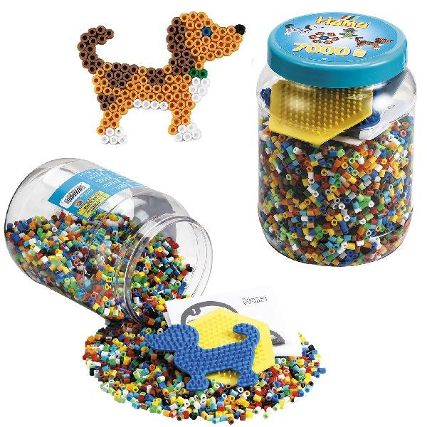 Hama ironing bead set in jar, 7000 pcs.