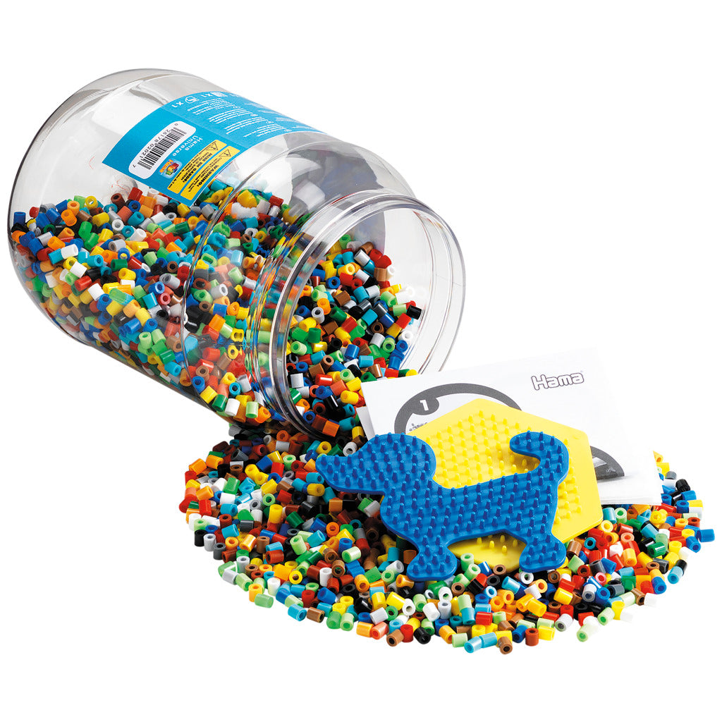 Hama ironing bead set in jar, 7000 pcs.