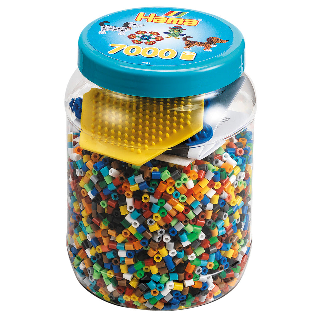 Hama ironing bead set in jar, 7000 pcs.
