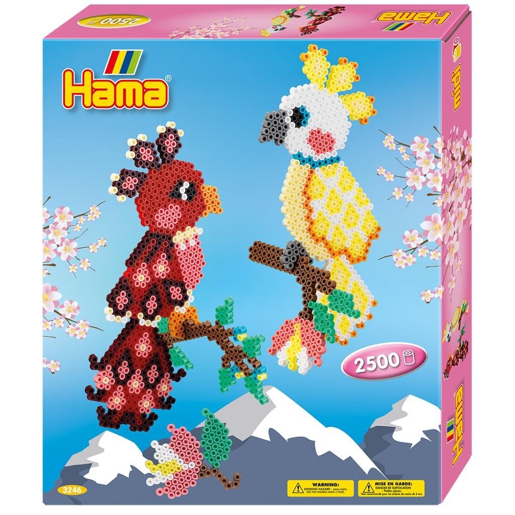 Perline Termoadesive Hama Perline Termoadesive Pappagalli 2500 Pezzi Multicolor