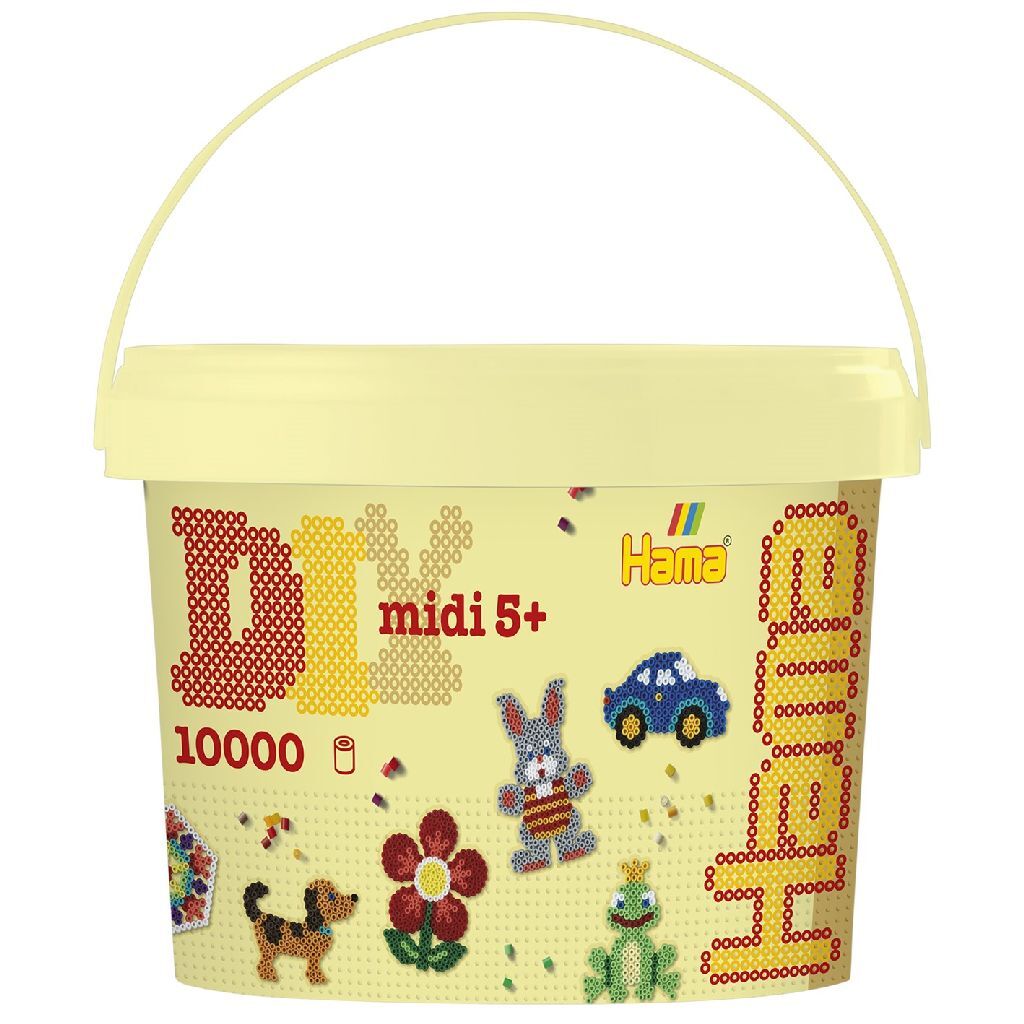 Hama ironing beads in bucket, 10,000 pcs.