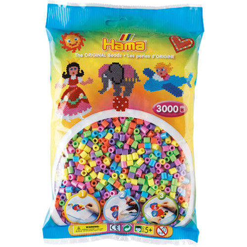 Hama String Bead Mix - Pastel (201-50), 3000.