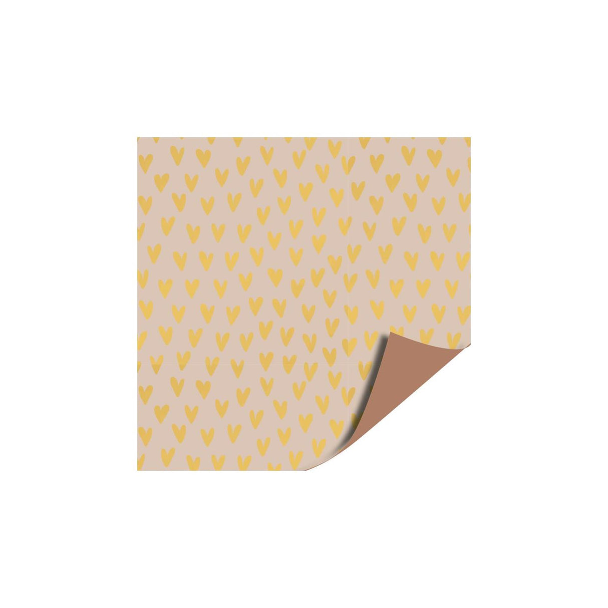 Kassaplan toonbankrol 50cm lots of love gold bruin