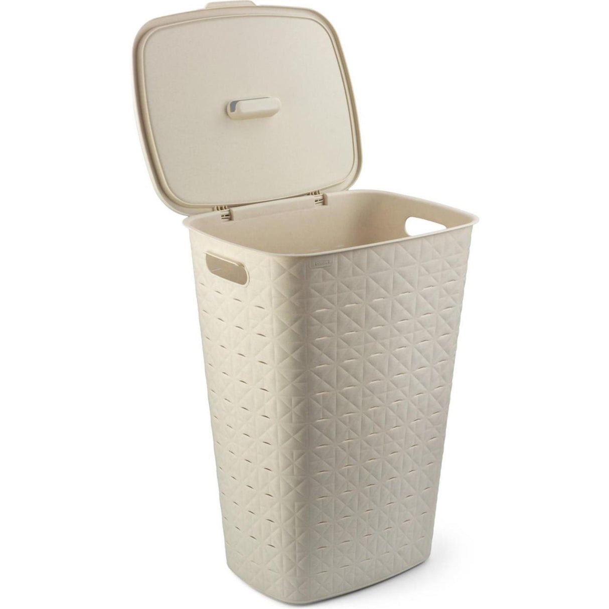 Panier à linge Curver Softex avec couvercle 56L Chalk White