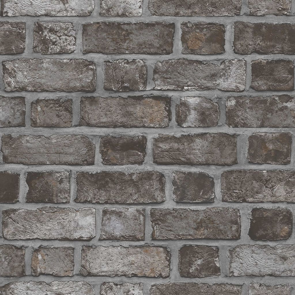 Noordwand Noordwand Wallpaper Homestyle Brick Wall Black and Grey