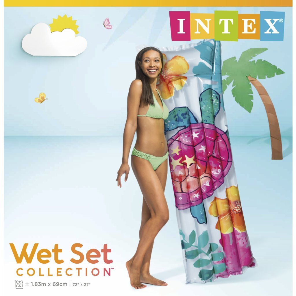 Intex 59720np Wet Set Collection Matelas pneumatique à fleurs 183x69 cm