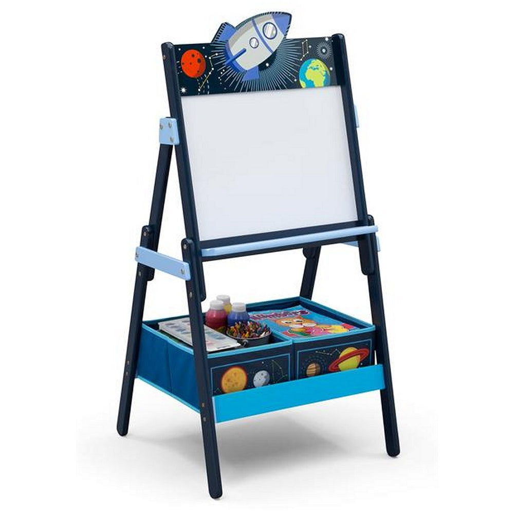 Delta Children Space Adventures TE87544SA Tableau blanc magnétique en bois + espace de rangement