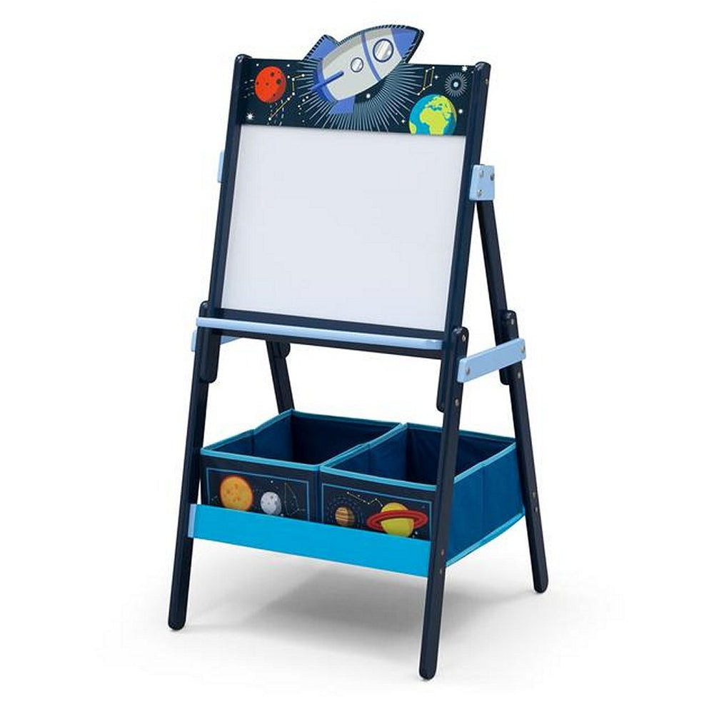Delta Children Space Adventures TE87544SA Tableau blanc magnétique en bois + espace de rangement