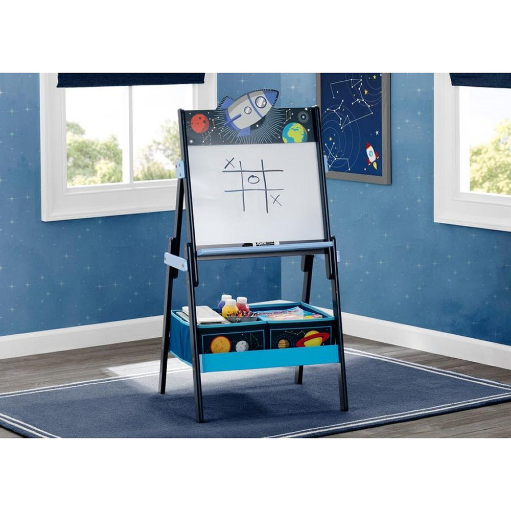 Delta Children Space Adventures TE87544SA Tableau blanc magnétique en bois + espace de rangement