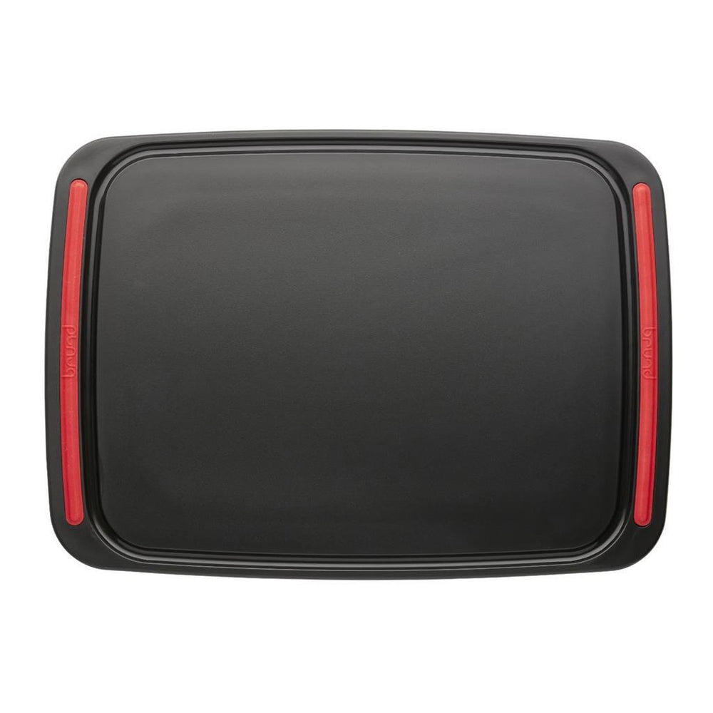 Brund easy cut snijplank 41x30x0.8 cm zwart rood