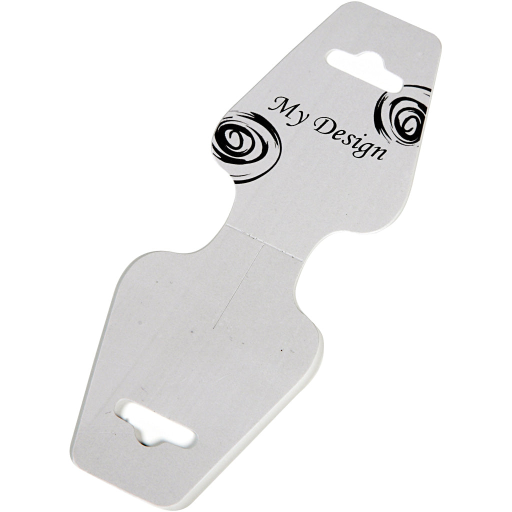 Jewelry hanging card - my design, my design, light gray, 100 pieces 1 box
