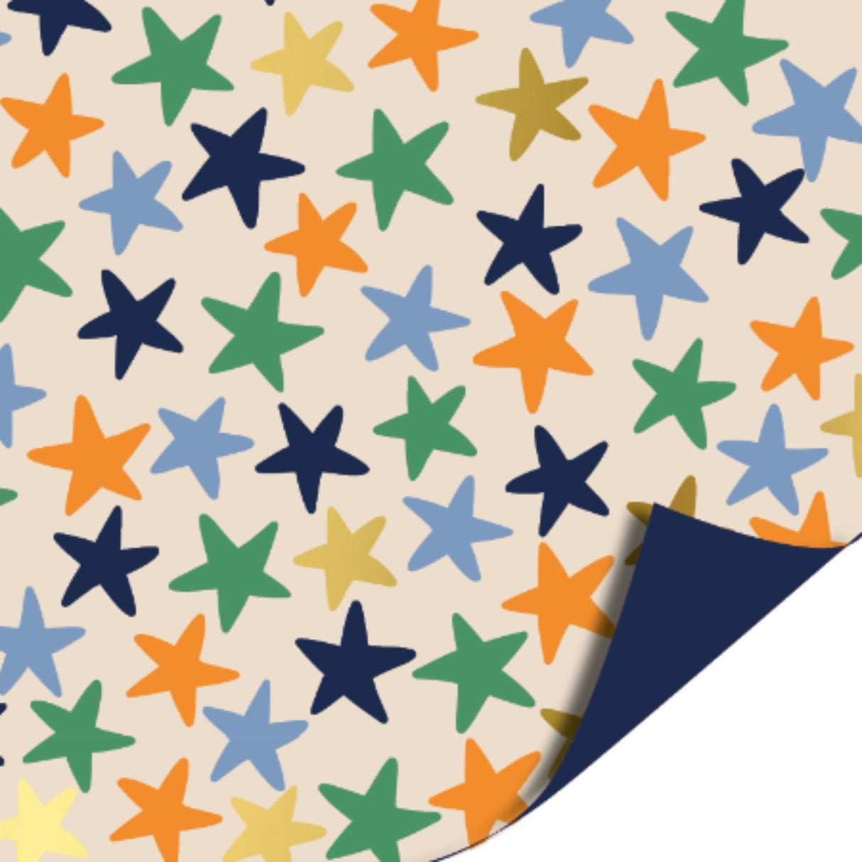 Kassaplan toonbankrol 50cm 100m - stars blauw