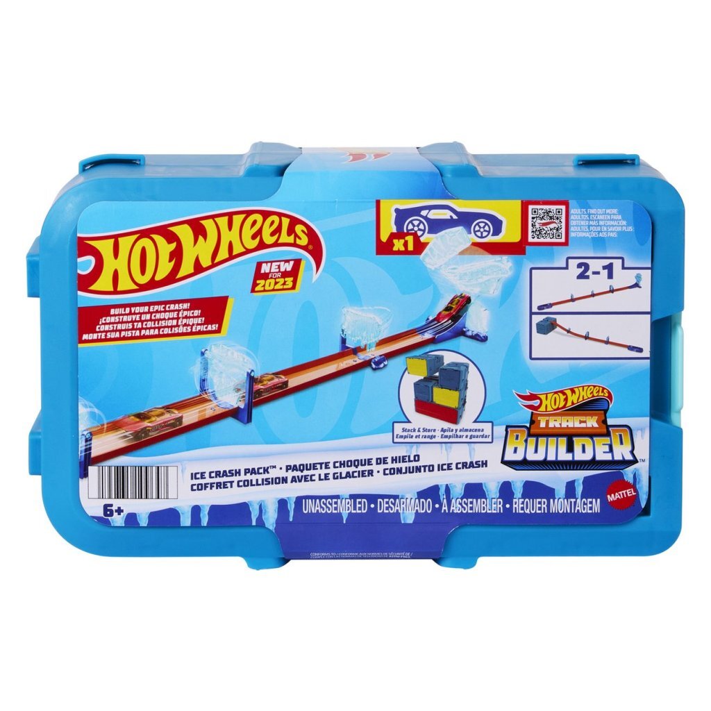 Mattel hot wheels track builder icy crash set