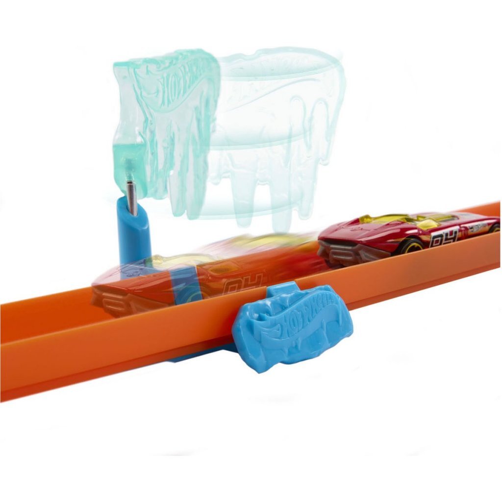 Mattel hot wheels track builder icy crash set