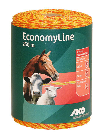 Ako producten economyline schrikdraad geeloranje 3rvs 020 250m