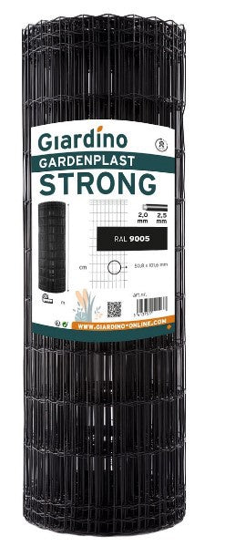 Giardino producten gaas gardenplast strong zwart 081m x 25m