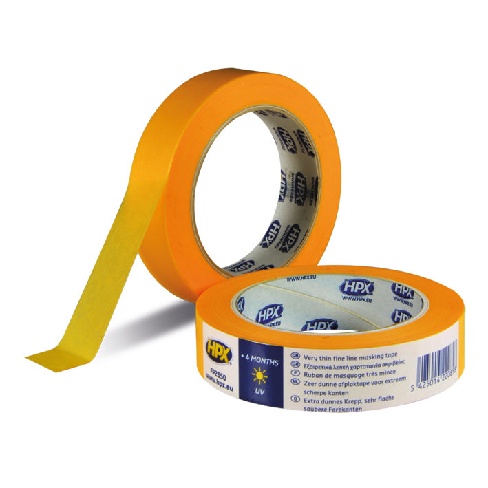 Hpx producten afplakband masking tape 4400 oranje 25mm x 25m