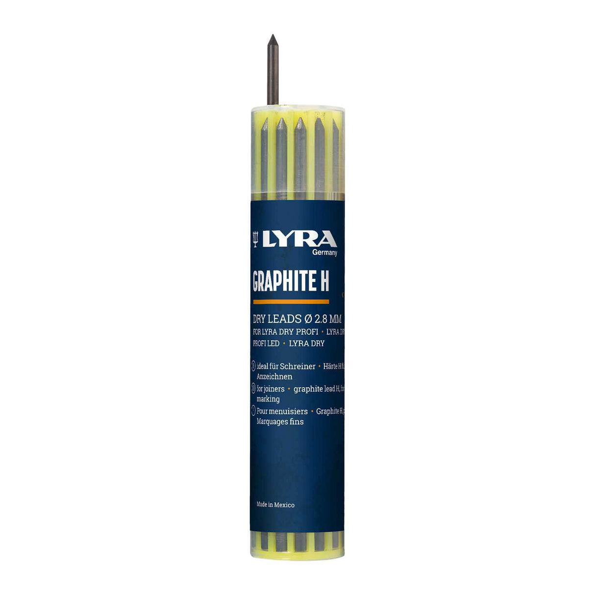Lyra producten dry profi markeerpotlood navulling 12 stuks 28mm