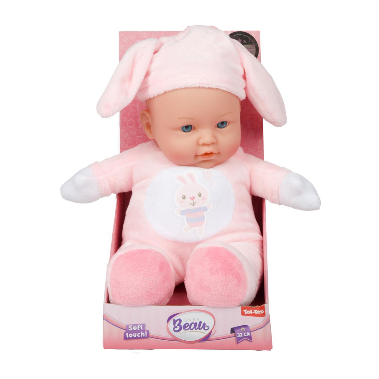 Toi-toys beau soft baby doll in animal suit 31cm