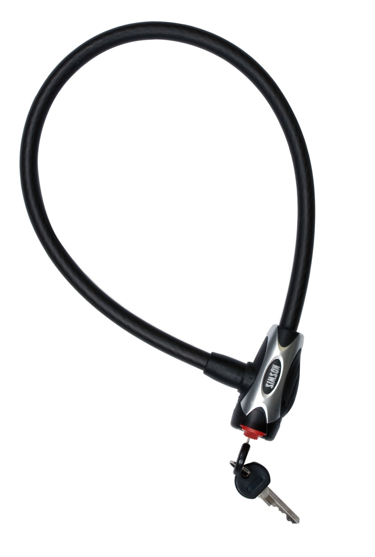 Simson kabelsko ključavnico jeklo 12x65cm črno