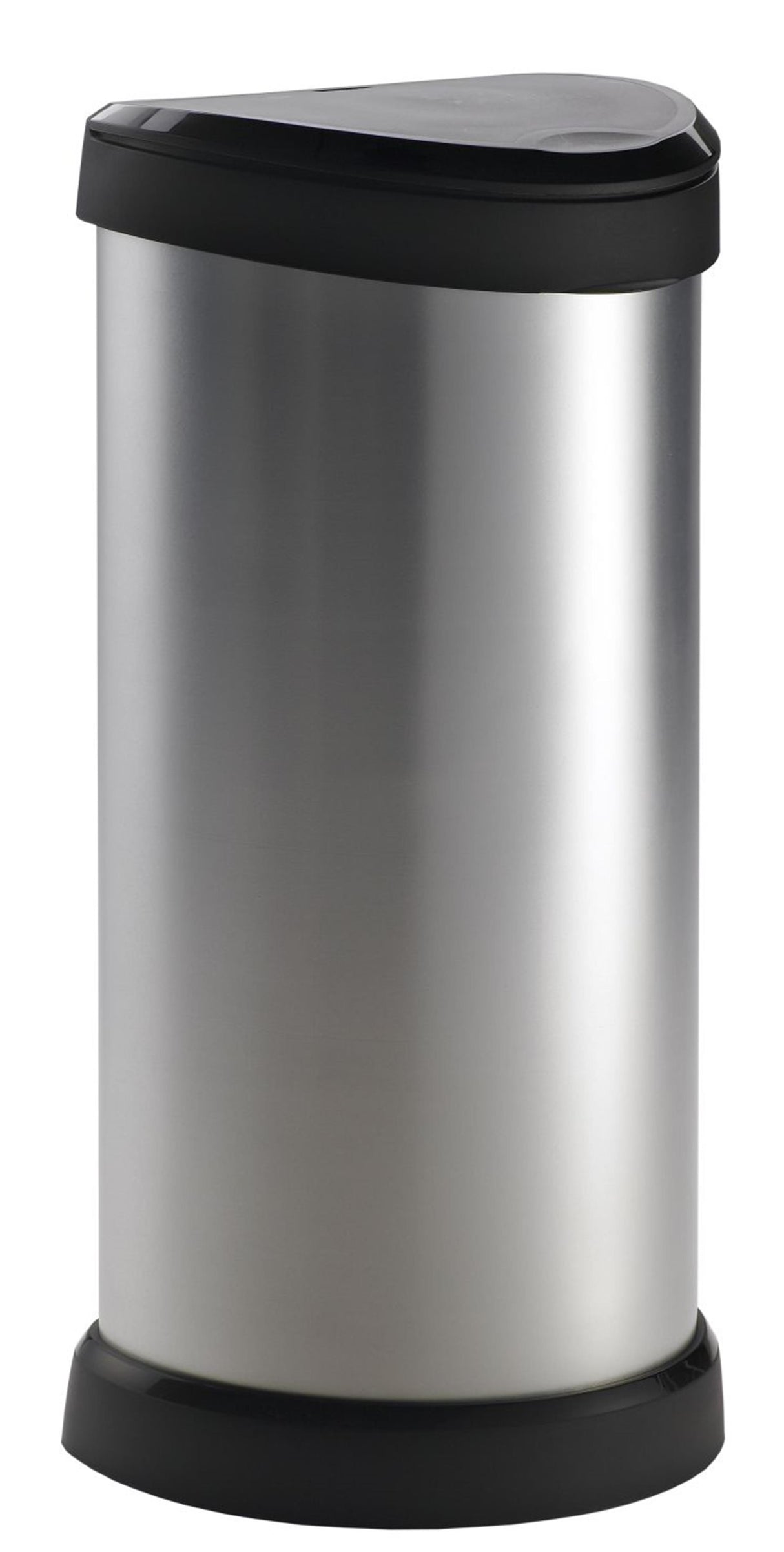 Curver pedal bin deco oval 40 l silver-colored