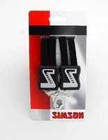 Simson Trio extra short quick-release binder with 3 ties - black