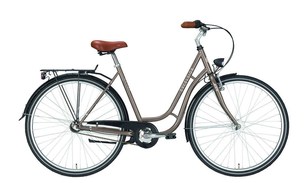 Excelsior stadsfiets touring nd mod. 24 bike touring nd 28 53 tour 3sp taupe brown