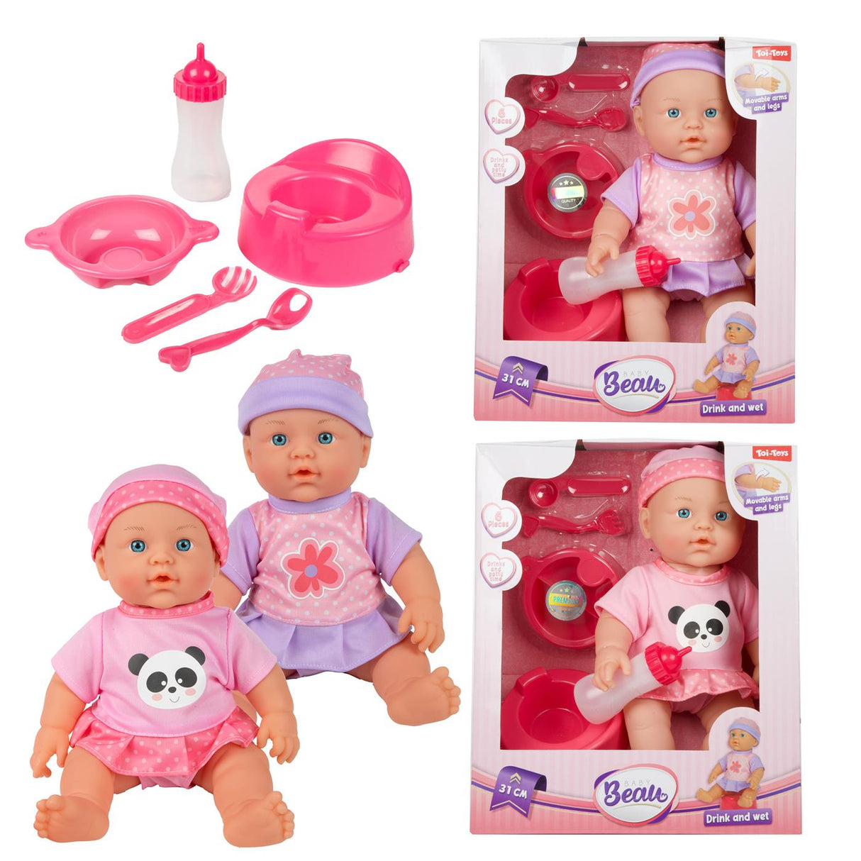 Toi-toys beau babypop 31cm met accessoires
