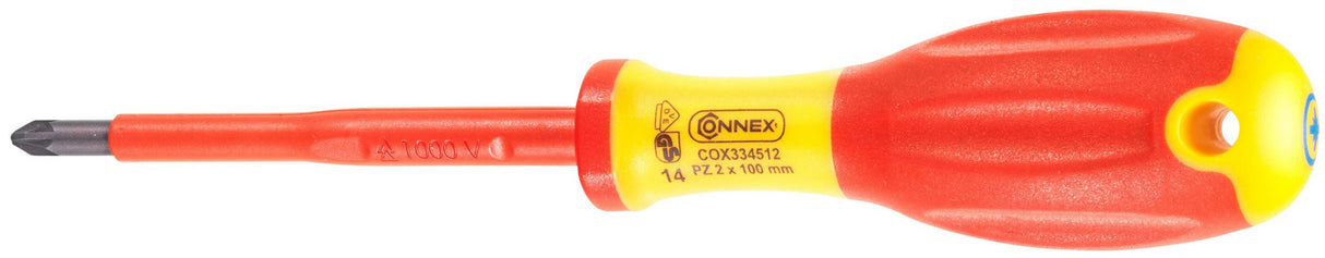 Connex schroevendraaier kruis pz2 100mm ge%c3%afsoleerd 1kv1c