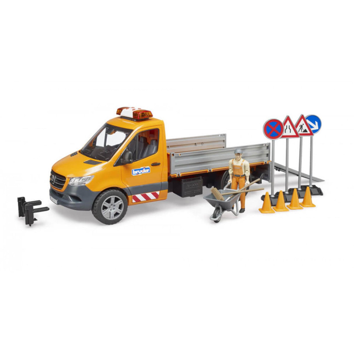 Bruder Mercedes-Benz Sprinter Road Construction mit Figur und Zubehör + Licht und Klang
