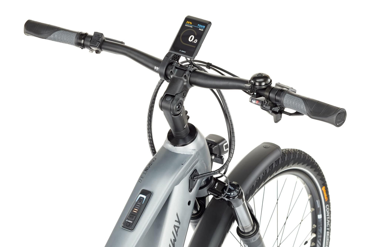 Conway elektrische trekkingfiets cairon t 3.0 750 se (#1) ebike conw. cairon t 3.0 750 se 28 41 9sp sil. bl.