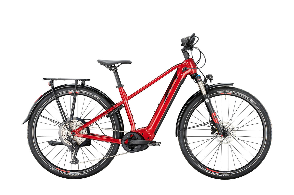 Conway elektrische trekkingfiets cairon t 5.0 mod. 22 ebike conw.cairon t 5.0 28 41 diam.11sp red black