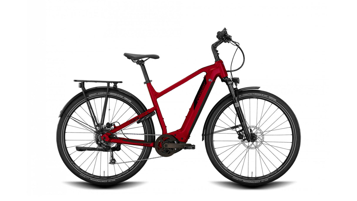 Conway elektrische trekkingfiets cairon t 2.0 625 mod. 22 ebike conw.cairon t 2.0 625 28 50 diam.9sp red bl
