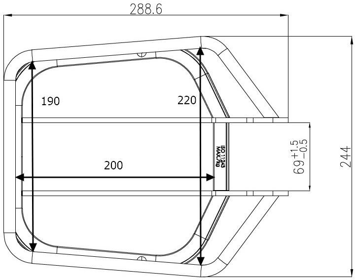 Victoria luggage carrier, front loadon 1 fr.rack bikes w.susp.fork 92.4mm