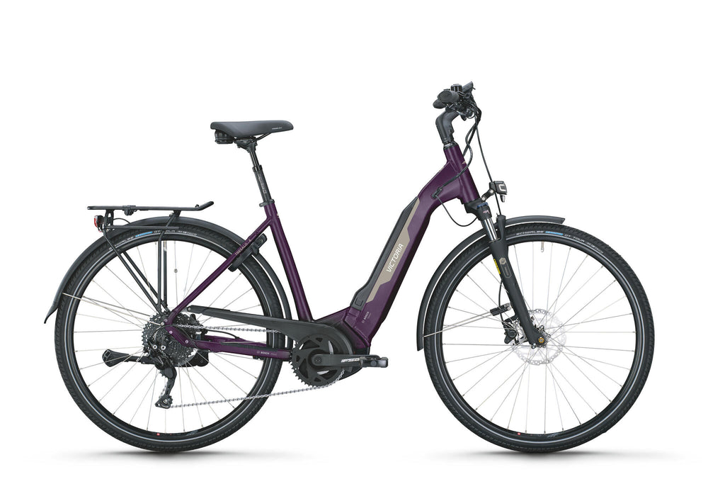 Victoria electric trekking bike Tresalo 6 (#1) ebike Vict. Tresalo 6 28 56 10sp wave purple