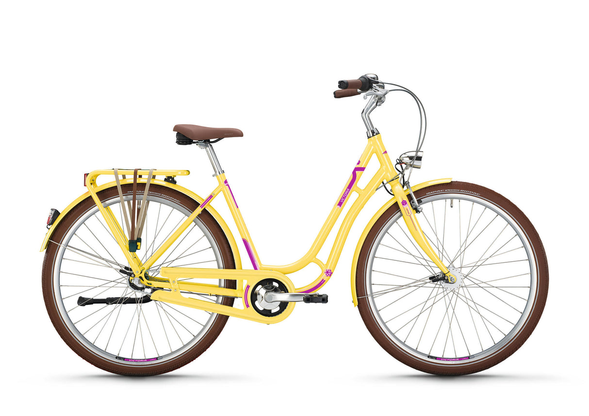 Victoria stadsfiets antiqa 3 mod. 24 bike vict.antiqa 3 28 45 nost. 7sp citrus yellow