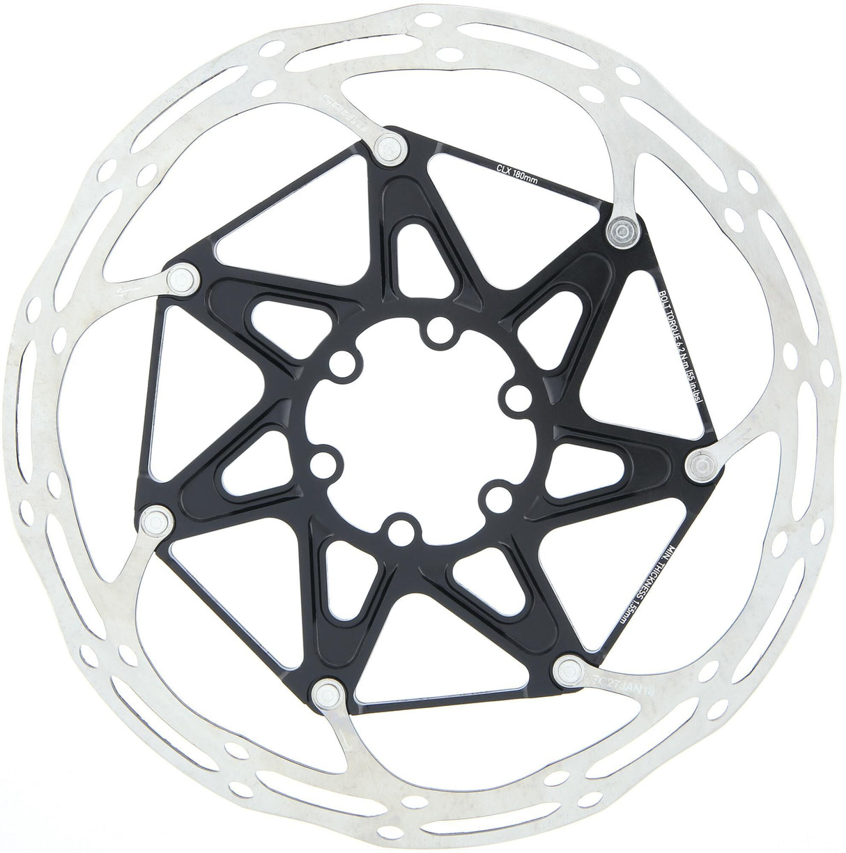 Sram brake disc centerline x rotor centerline x 6h.stain.steel,alu spider