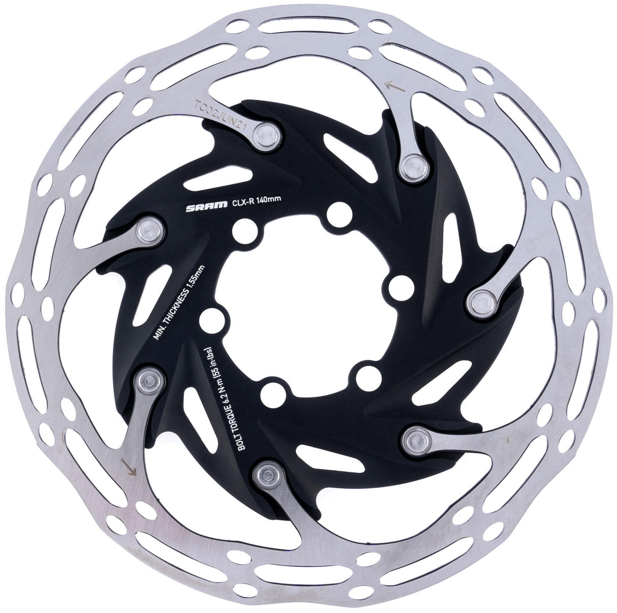 Sram remschijf centerline xr rotor centerline xr 6h.stain.steel,alu spider