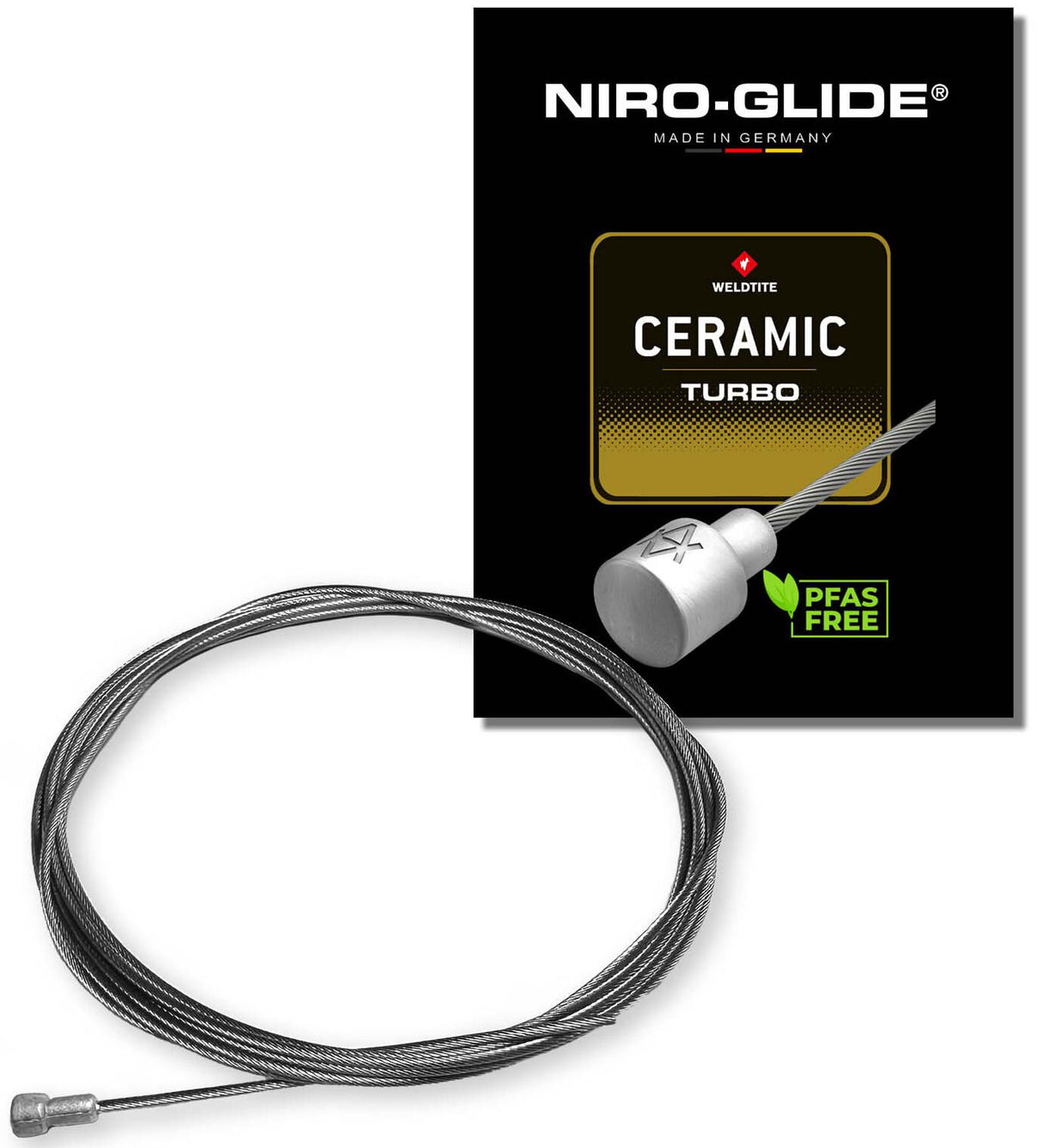 Niro-glide brake inner cable turbo niro glide ceramic turbo brake cables, pear nipple