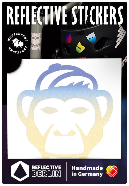 Reflective berlin reflex stickers decals ref.sticker ref.berlin monkey summer