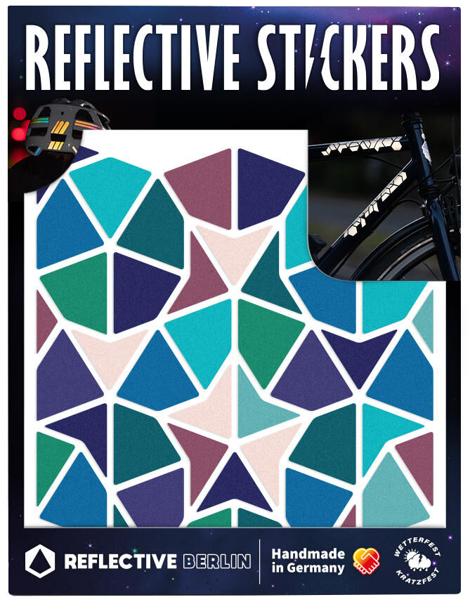 Reflective berlin reflex stickers shapes refl.sticker ref.berlin shapes kites darts har.