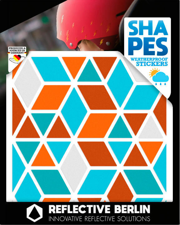 Reflective berlin reflex stickers shapes refl.sticker refl.berlin diamonds vintage