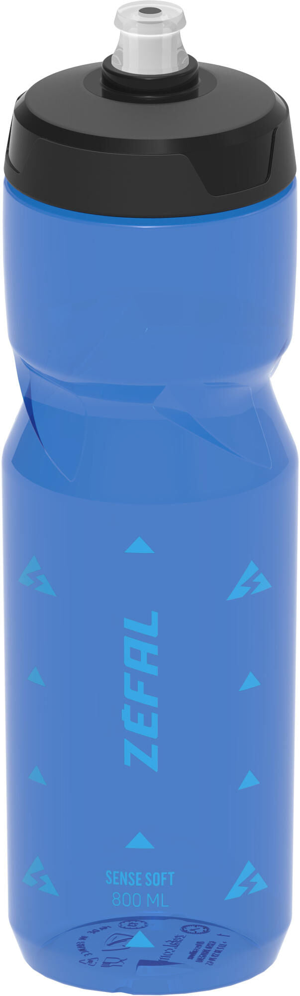 Zéfal water bottle sense soft bottle sense soft 800ml trans blue