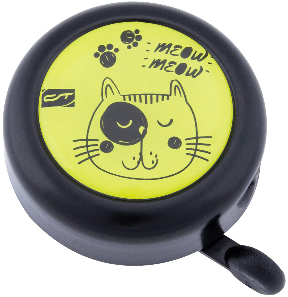 Contec children's bicycle bell kid-a-ring ct bell kid-a-ring safety cat, black yellow